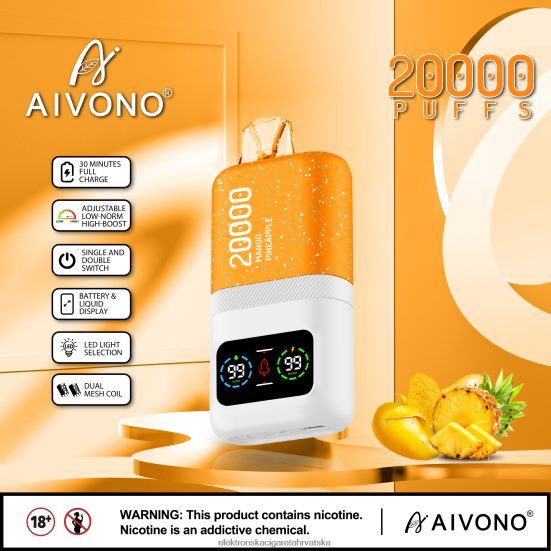 Jednokratni Vape Tisak - Aivono AIM magic 20000 mango ananas L668DF77