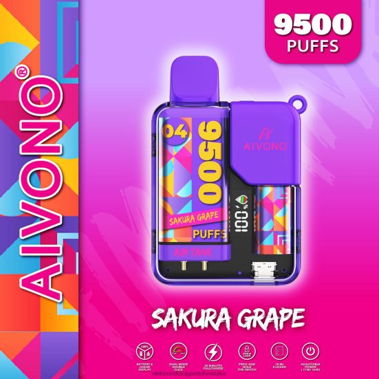 E Cigareta - Aivono AIM TANK 9500 sakura grožđe L668DF36