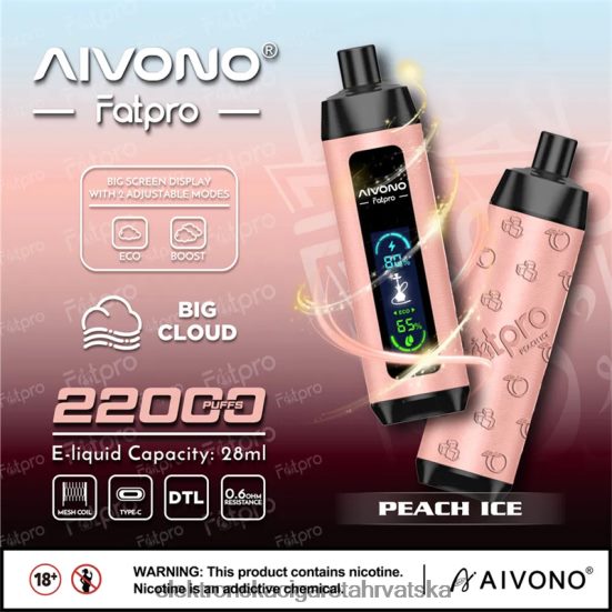 Jednokratni Vape Tisak - Aivono Fatpro 22000 led od breskve L668DF5