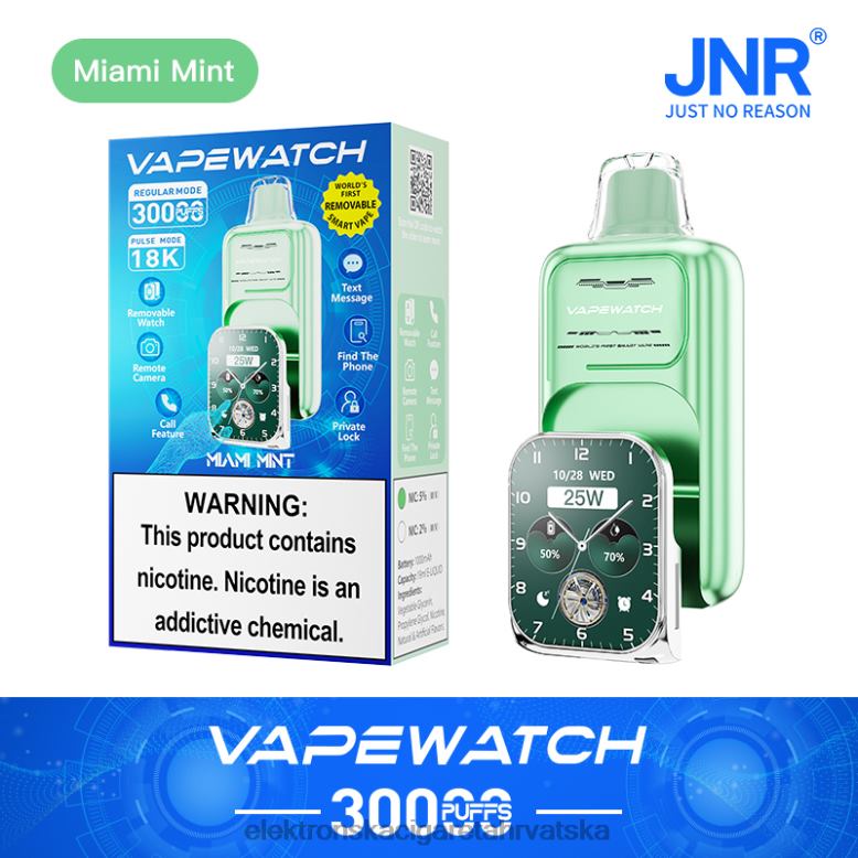 Jednokratni Vape Tisak - JNR vape sat 6P80N8 miami mint