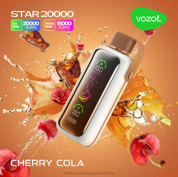 Elektronska Cigareta Brez Nikotina - cherry cola VOZOL STAR 20000 N8RT6