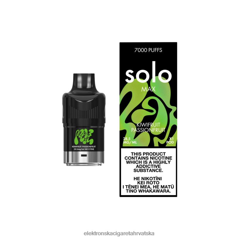 Jednokratni Vape Hrvatska - Solo MAX pod kivi passionfruit V80ZZF90